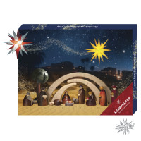 Herrnhuter Adventskalender - mit Bastelstern rot-silber Original Herrnhuter® Sterne