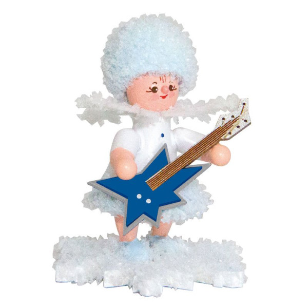 Schneeflöckchen mit E-Gitarre, Artikel 43149 Sammelfigur, Höhe ca. 5 cm