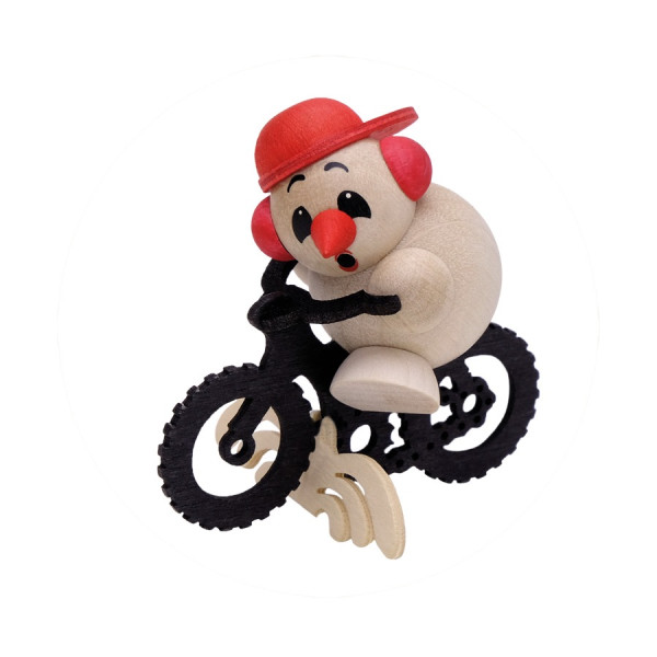 Cool Man Mountain Bike - Sammelfigur ca. 6 cm by Karsten Braune - Echt Erzgebirge