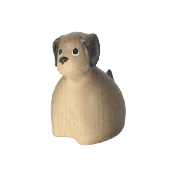 Gloria Krippenfigur Hirtenhund, Color-schwarz, 12 cm* Holzschnitzerei Konrad Bachmann, Südtirol